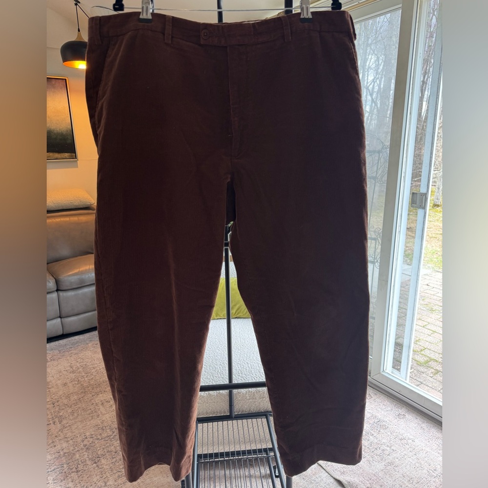 Loro Piana Dark Brown Corduroy Trousers - Picture 1 of 6